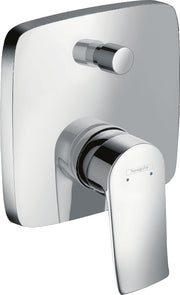 Metris Single lever manual bath mixer soft cube for concealed installation with integrated backflow prevention