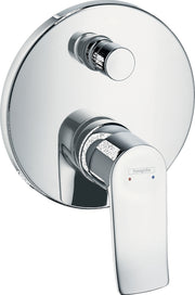 Metris Single lever manual bath mixer round for concealed installation with integrated backflow prevention