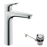 Focus Single lever basin mixer 190 with pop-up waste
