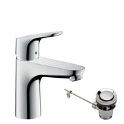 Focus Single lever basin mixer 100 CoolStart with pop-up waste