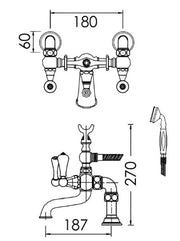 ASBURY - Solid Lever Bath/Shower Mixer