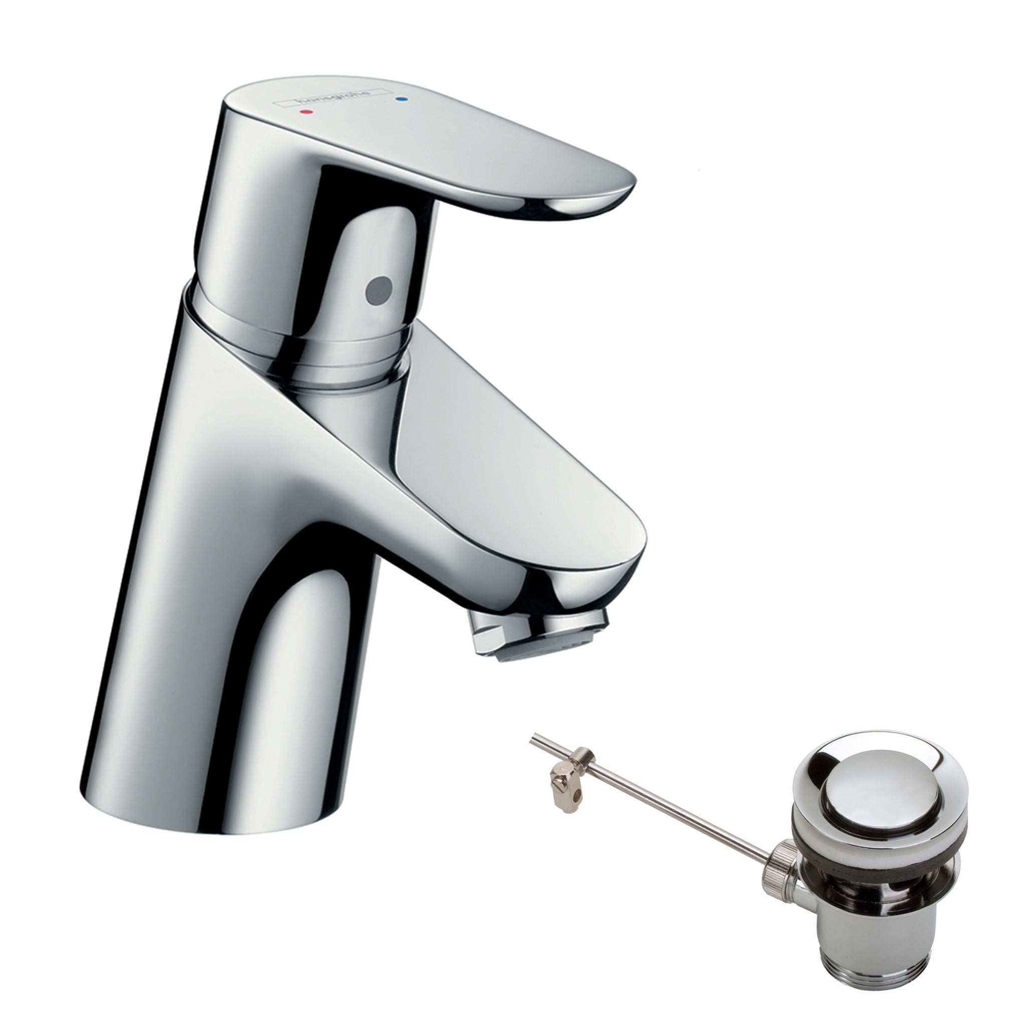 Focus Single lever basin mixer 70 with pop-up waste