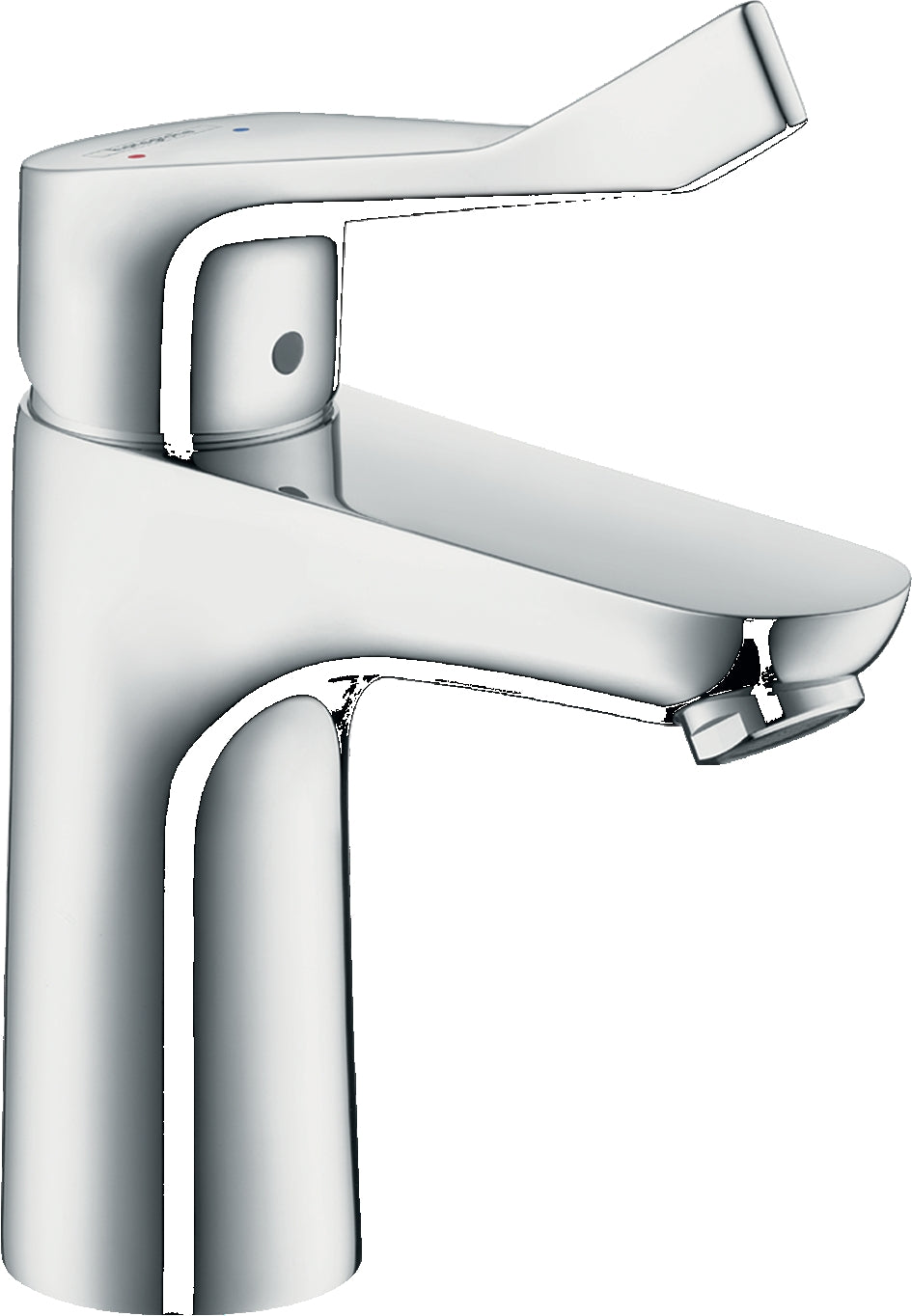 Focus Single lever basin mixer 100 with extra long handle without waste