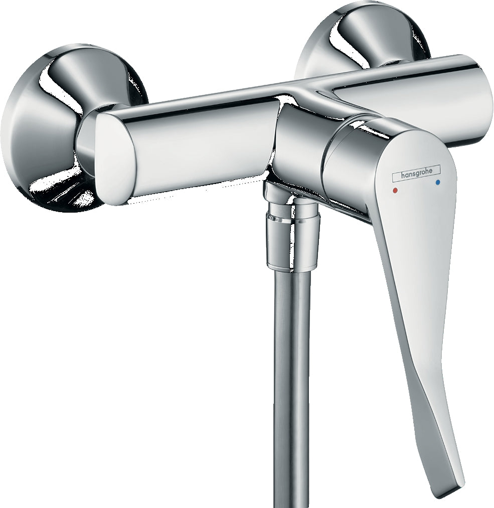 Focus Single lever manual shower mixer for exposed installation with extra long handle