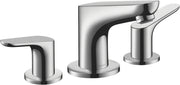 Focus 3-hole basin mixer 100 with pop-up waste