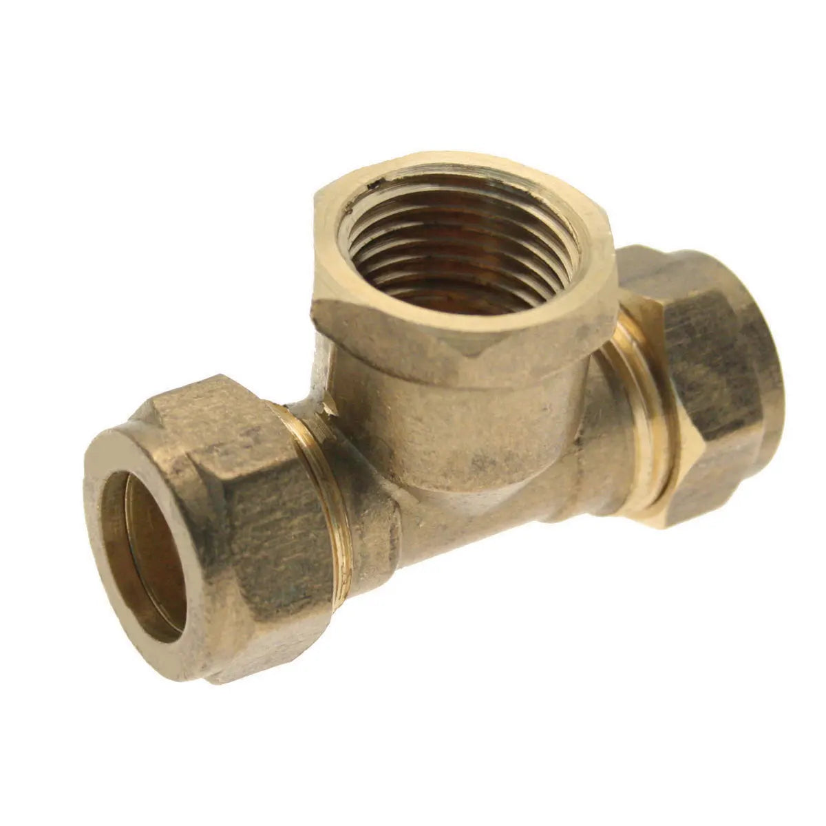 Embrass Peerless Heavy Pattern Compression Unequal Tee Female - Branch C x C x FI