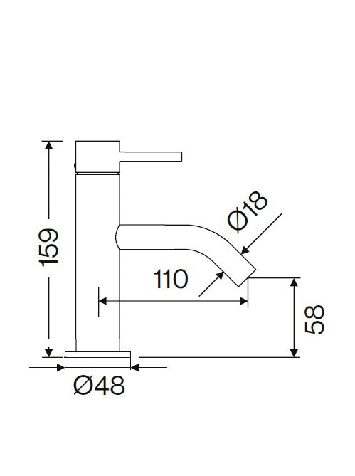 BLACK - M2 Mini Round Mono Basin