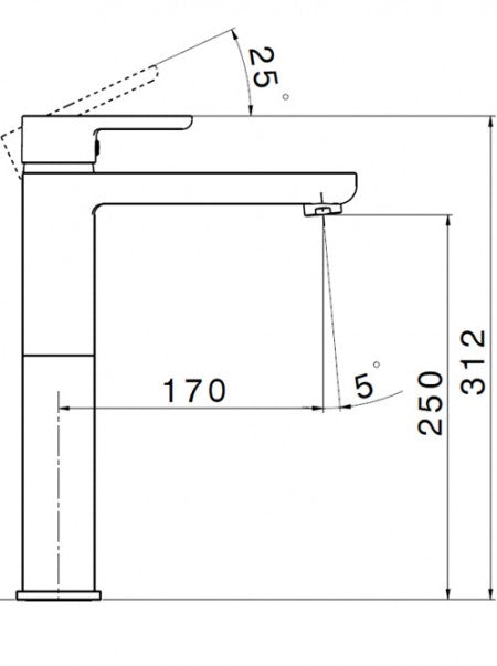 COULE - Tall Mono Basin Mixer