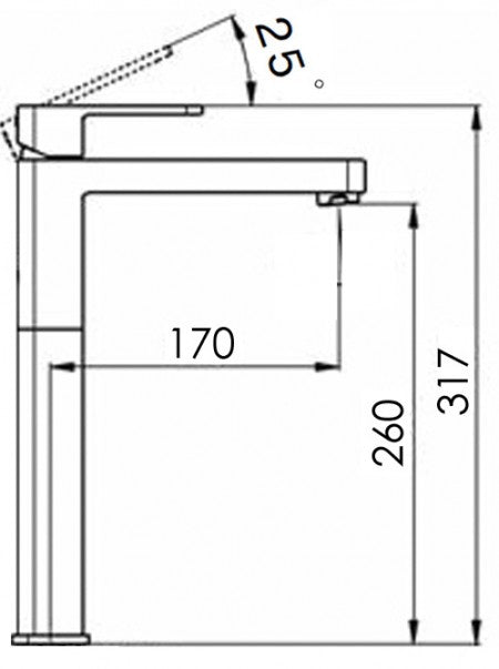 CUDO - Tall Mono Basin Mixer