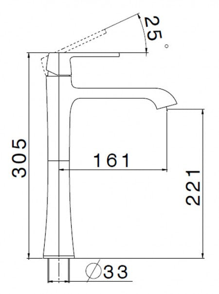 HEXA LEVER - Tall Mono Basin Mixer