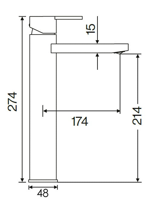 LOUNGE Extended Mono Basin Mixer