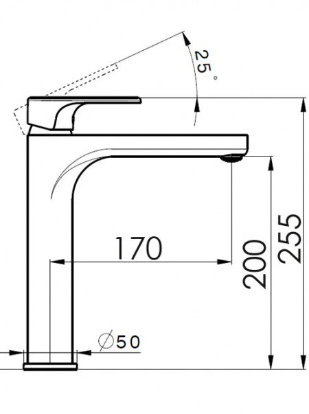 VIVA - Tall Mono Basin Mixer
