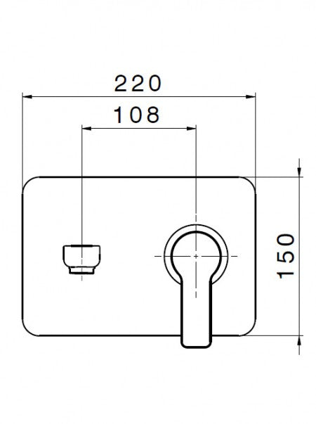 COULE - 2 Hole Wall Basin Mixer on Plate