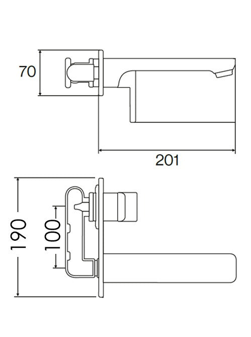EASY 2 Hole Wall Basin Mixer