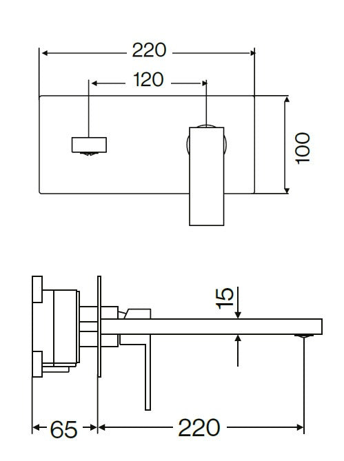 R90 2 Hole Wall Basin 220