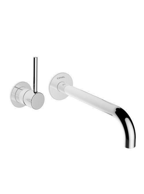 MINI ROUND - 2 Hole Wall Basin Mxr Left Sided Valve