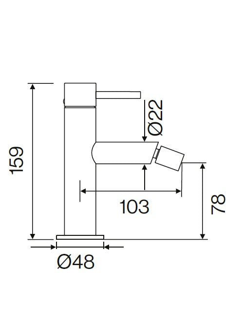 ST25S Mono Bidet Mixer