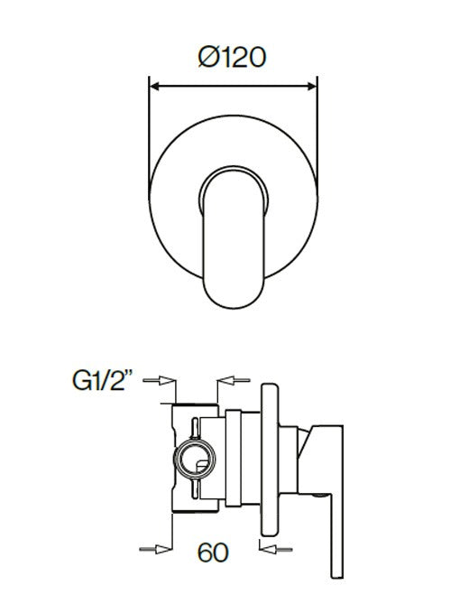 EASY Concealed Manual Mixer