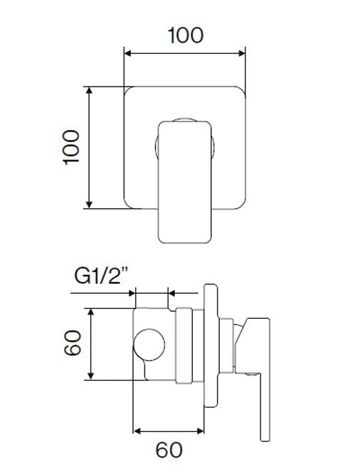 LOFT Concealed Manual Mixer