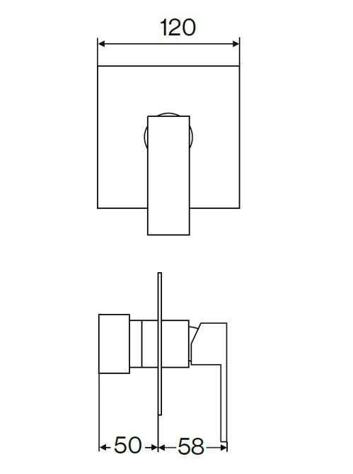 R90 Concealed Manual Mixer