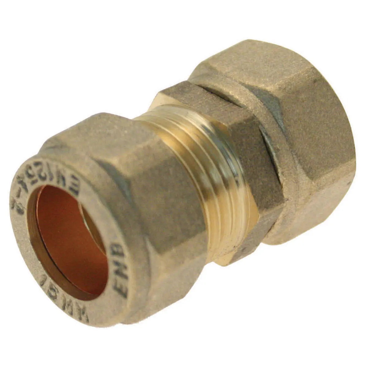 Embrass Peerless Heavy Pattern Compression Tap Connector Straight C x Nut