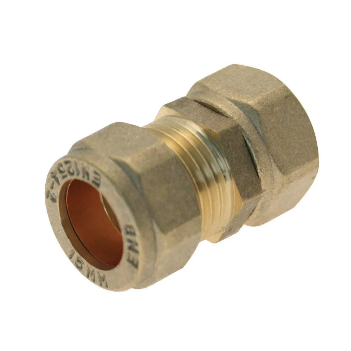 Embrass Peerless Heavy Pattern Compression Tap Connector Straight C x Nut