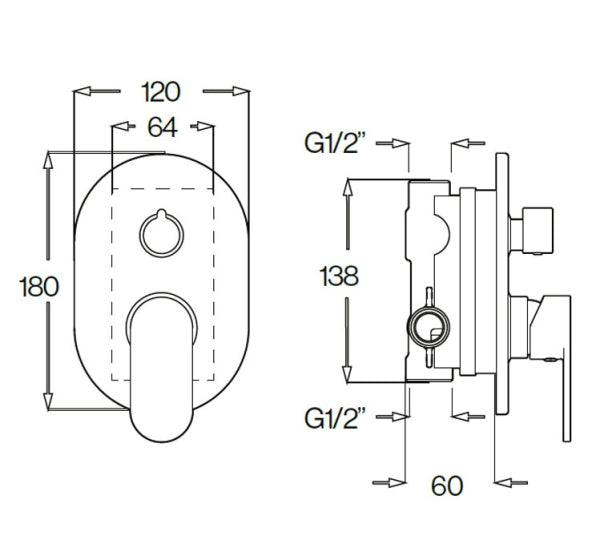 EASY Concealed Bath/Shower Mixer