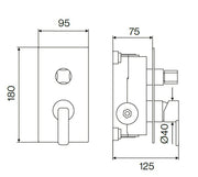 LOUNGE Manual Bath/ Shower Mixer
