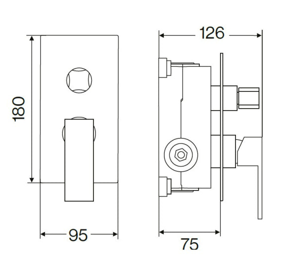 R90 Concealed Manual Bath Shower Mixer
