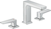 Metropol 3-hole basin mixer 110 with lever handle and push-open waste