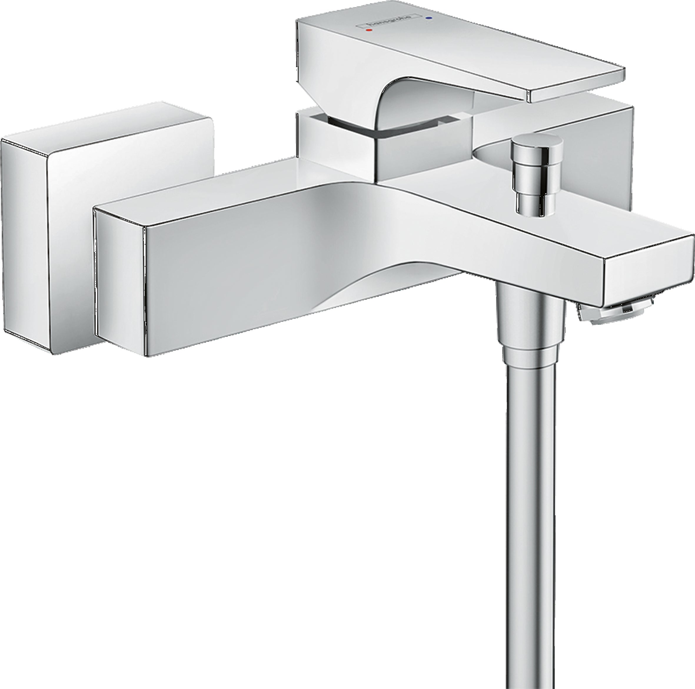 Metropol Single lever manual bath mixer for exposed installation with lever handle