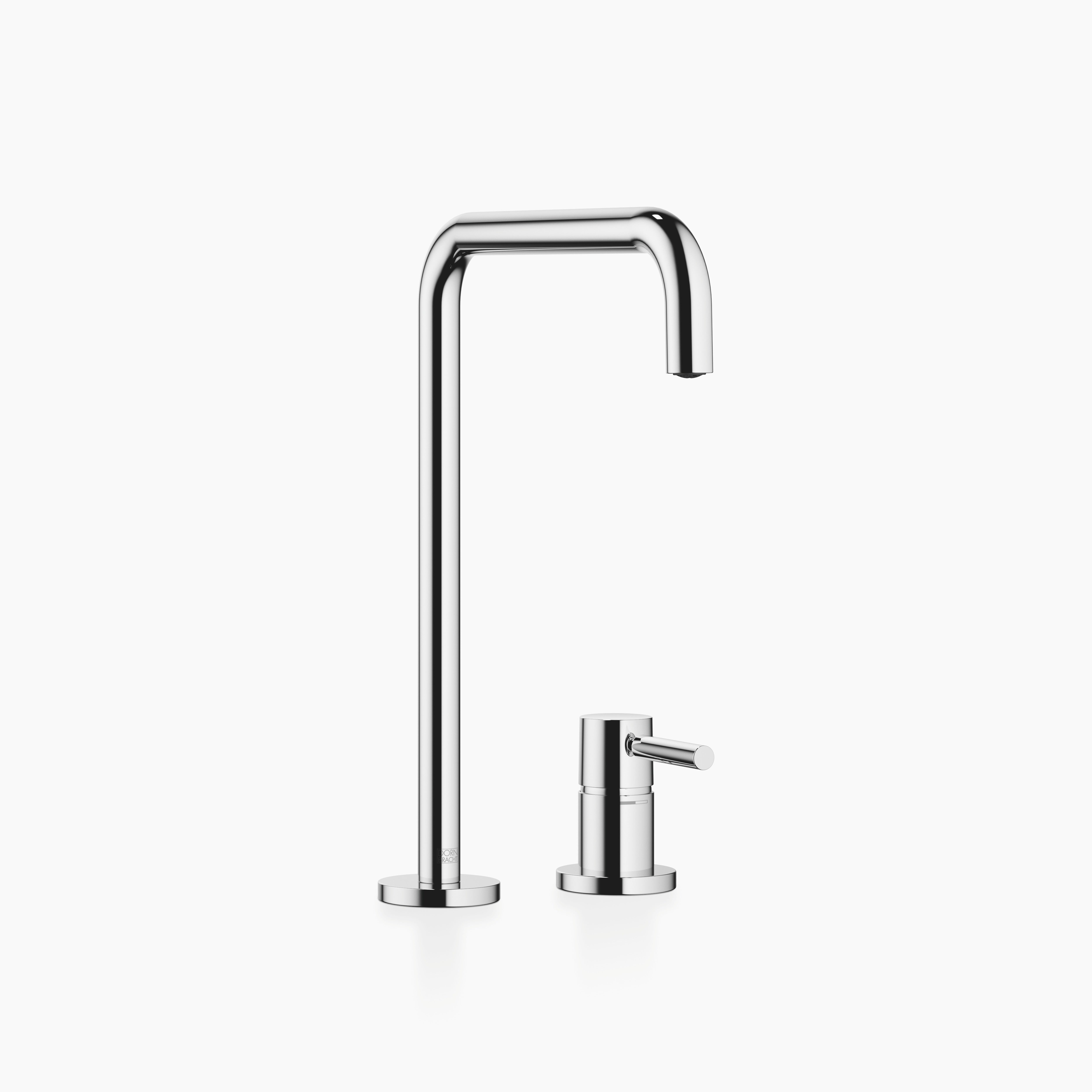 Meta Square Two Hole Mixer With Individual Rosettes Chrome