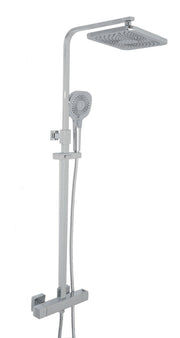 HIX THERMOSTATIC BAR VALVE WITH 2 OUTLETS,
 ADJUSTABLE RISER AND MULTIFUNCTION
 SHOWER HANDLE