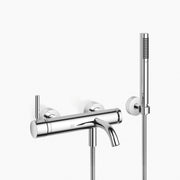 Meta Single Lever Bath Mixer For Wall Mounting With Hand Shower Set Chrome