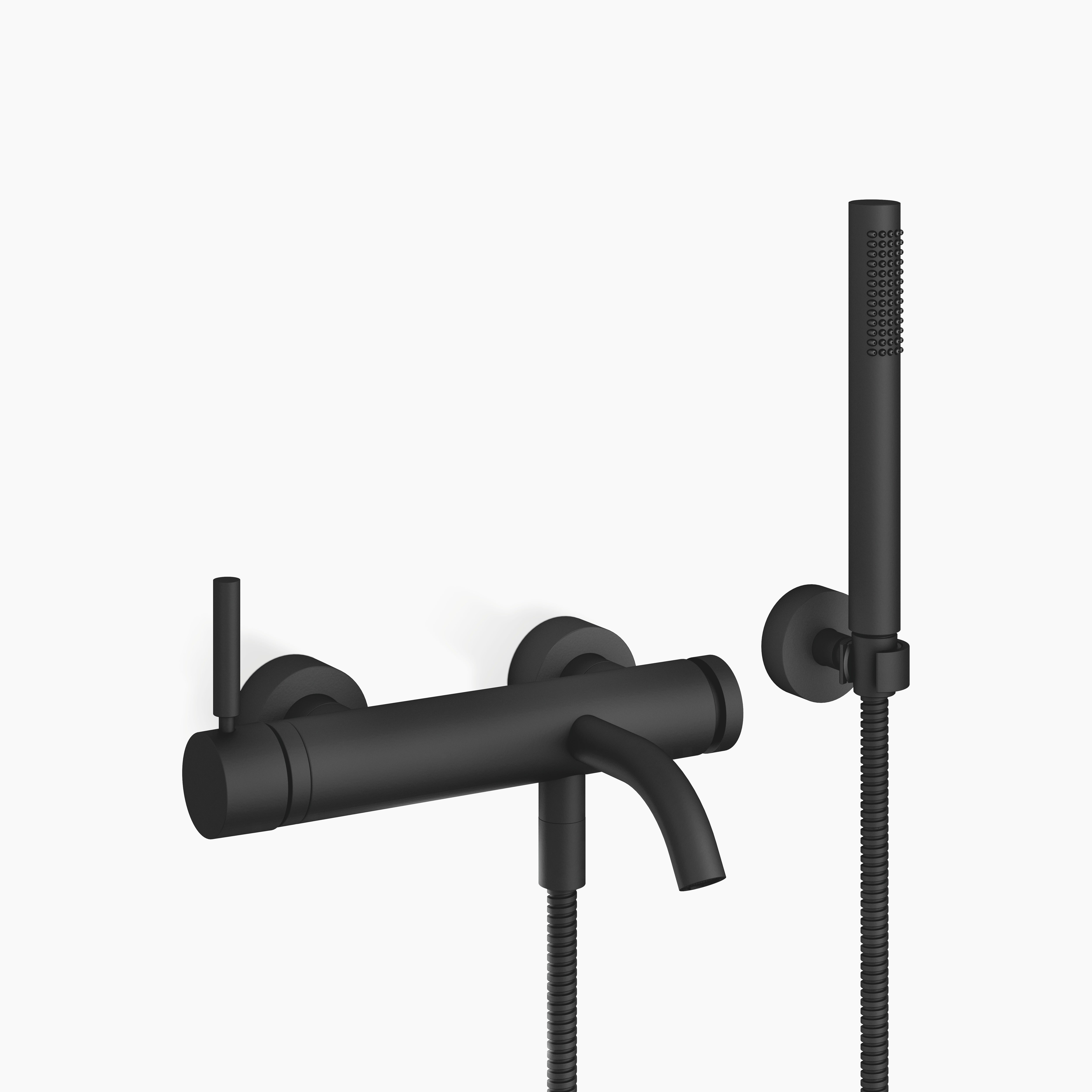 Meta Single Lever Bath Mixer For Wall Mounting With Hand Shower Set Chrome