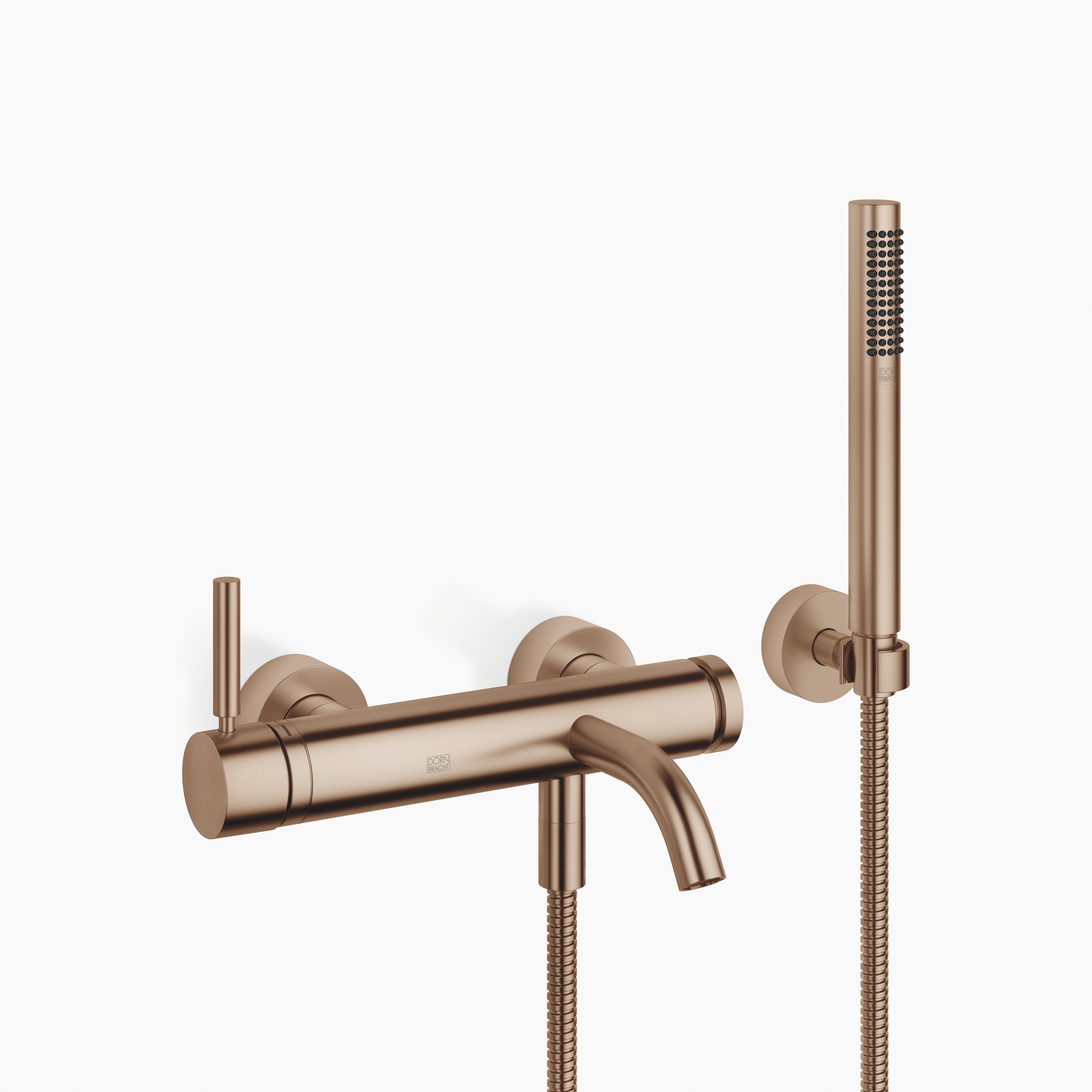 Meta Single Lever Bath Mixer For Wall Mounting With Hand Shower Set Chrome