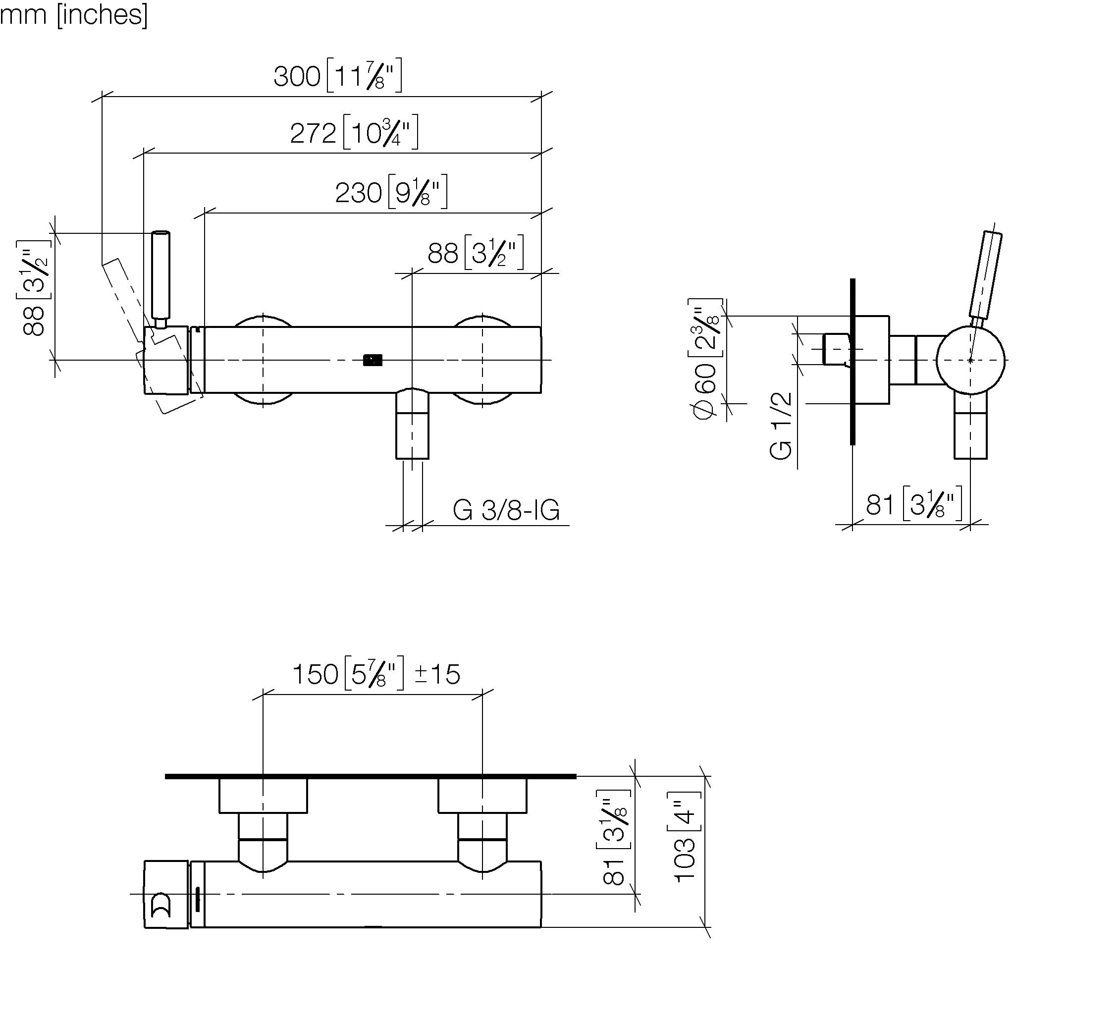Meta Single Lever Shower Mixer For Wall Mounting Chrome