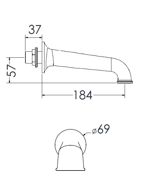 TRADITIONAL - Wall Bath Spout