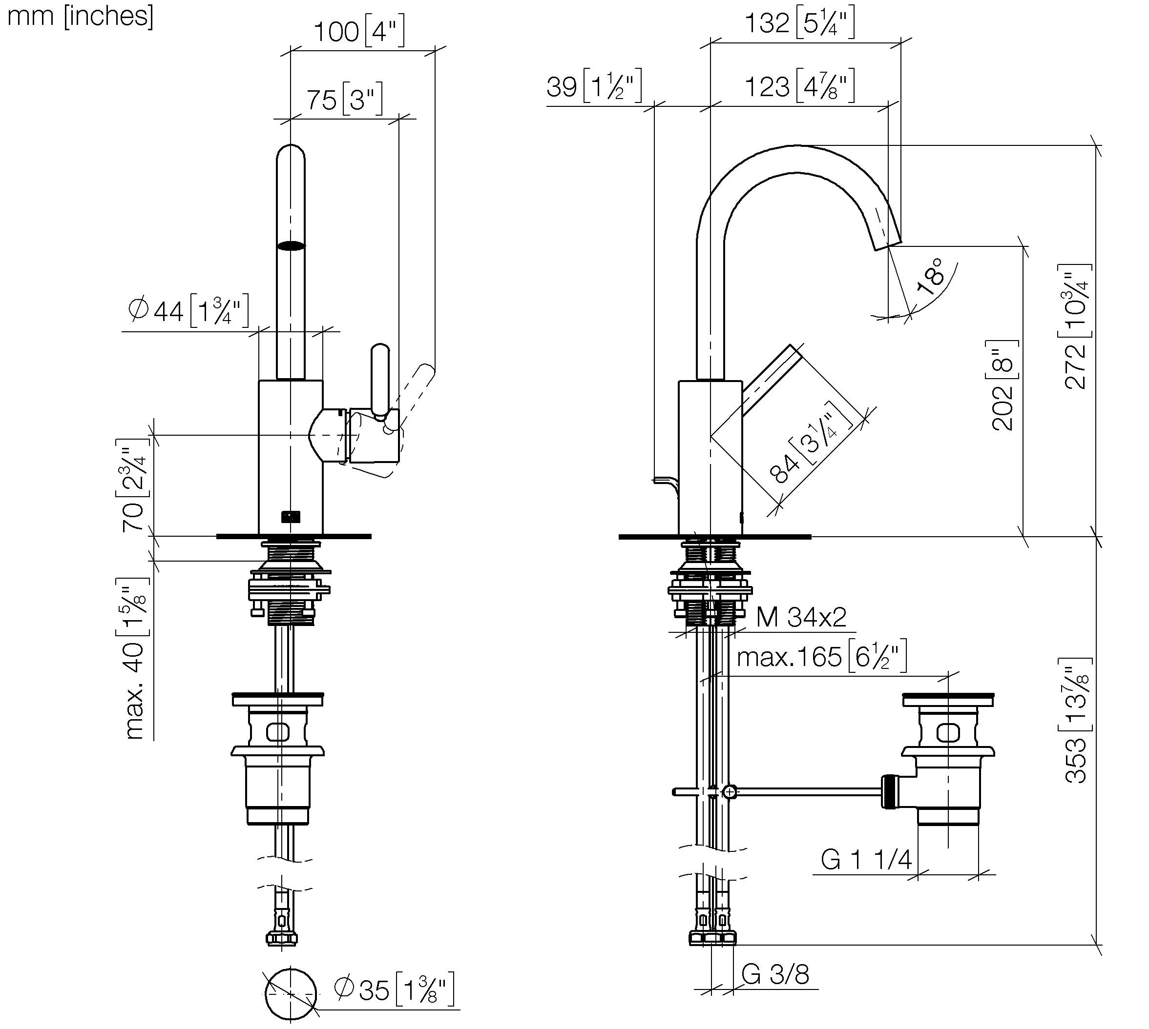 Meta Single Lever Basin Mixer With Pop Up Waste Chrome VI