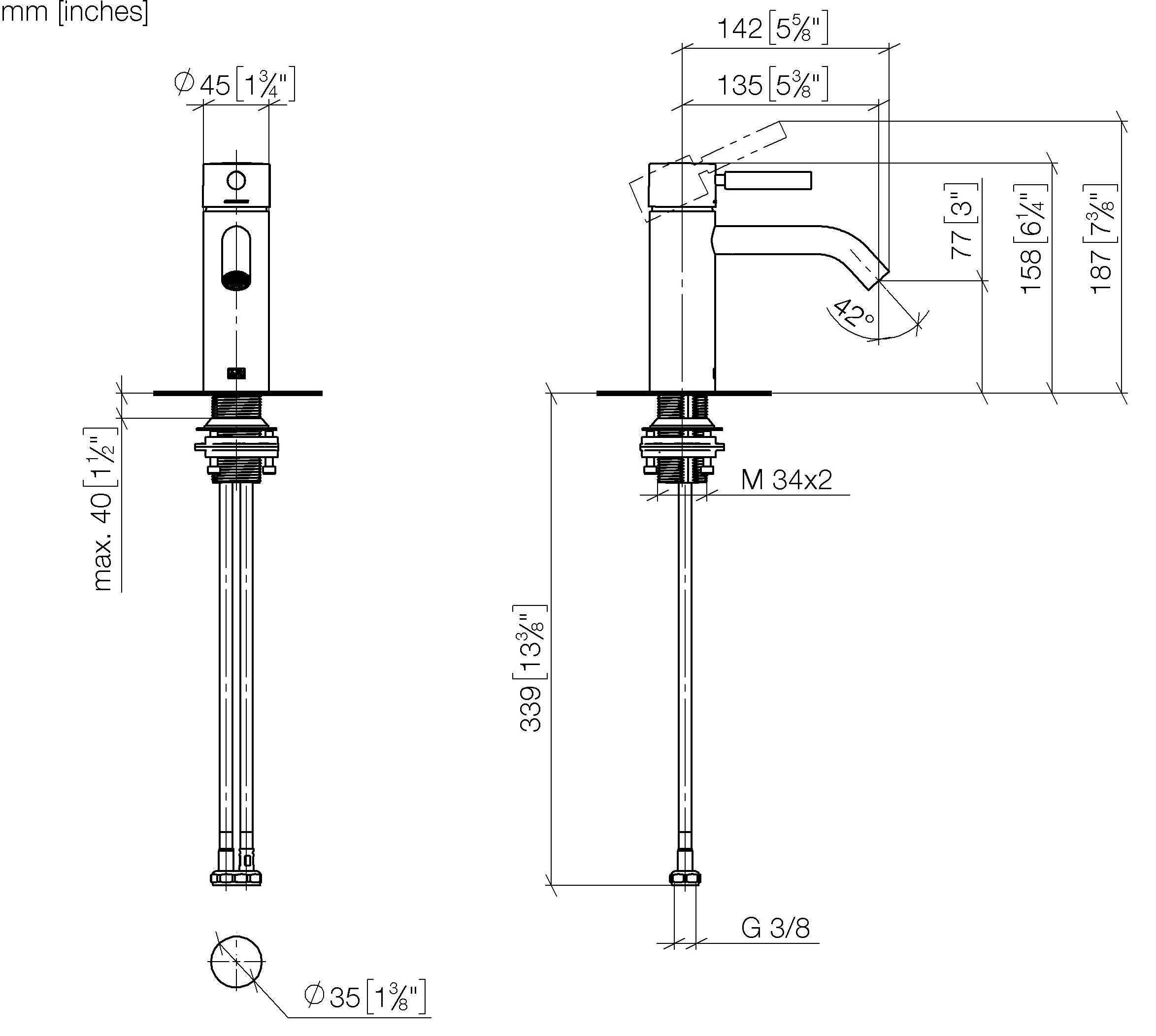 Meta Single Lever Basin Mixer Without Pop Up Waste Chrome II