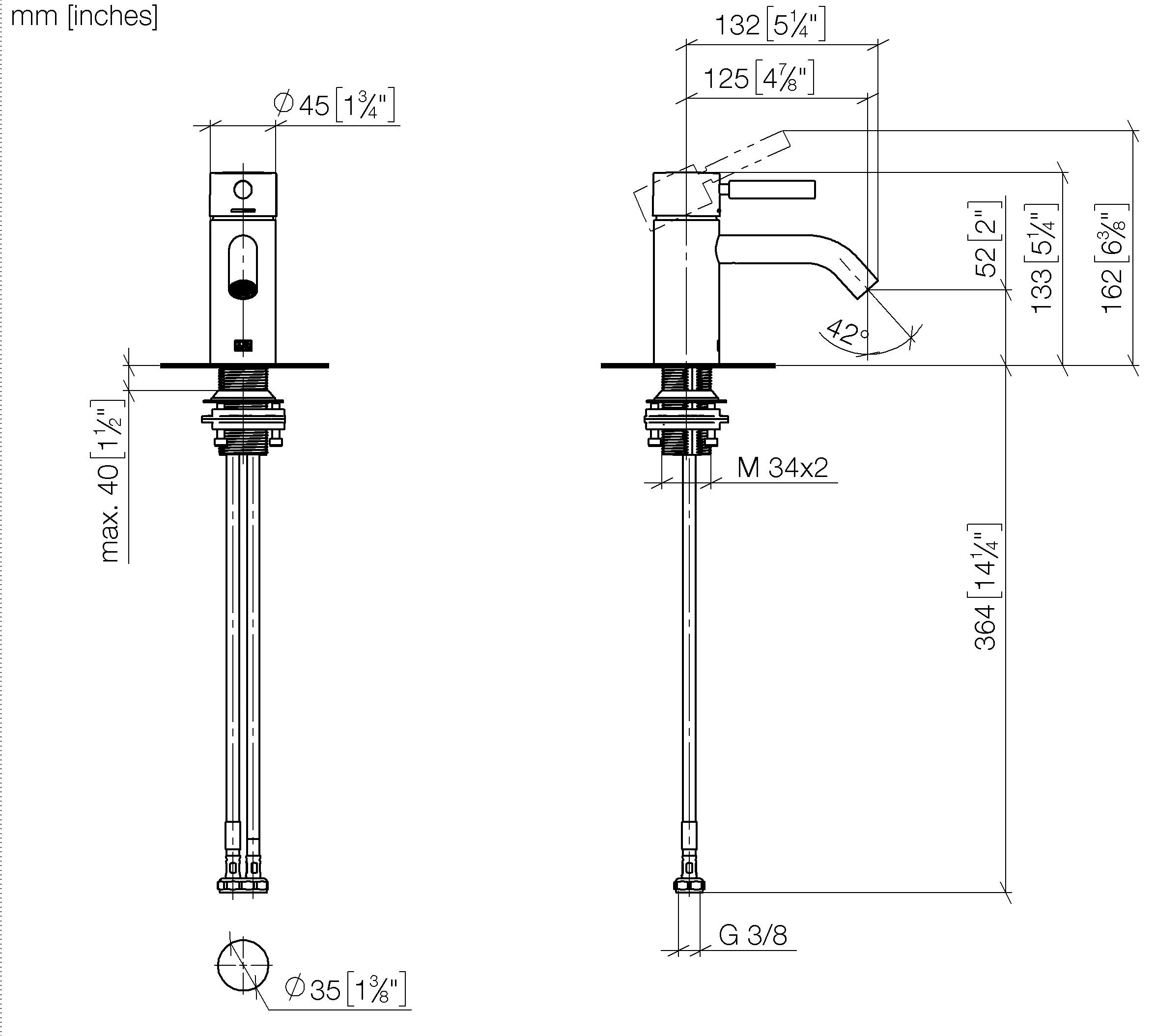 Meta Single Lever Basin Mixer Without Pop Up Waste Chrome V