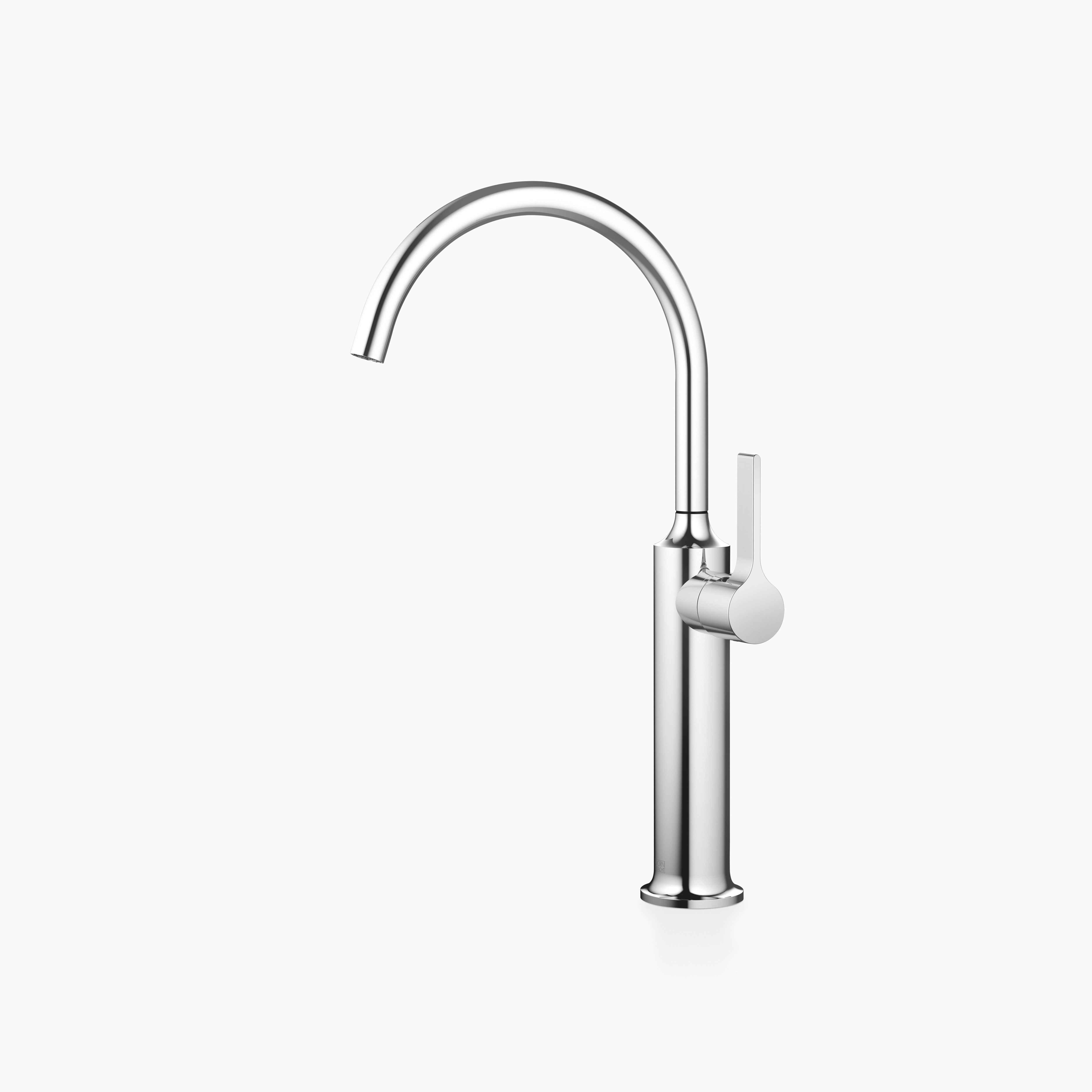 Vaia Single Lever Basin Mixer With Raised Base Without Pop Up Waste Chrome