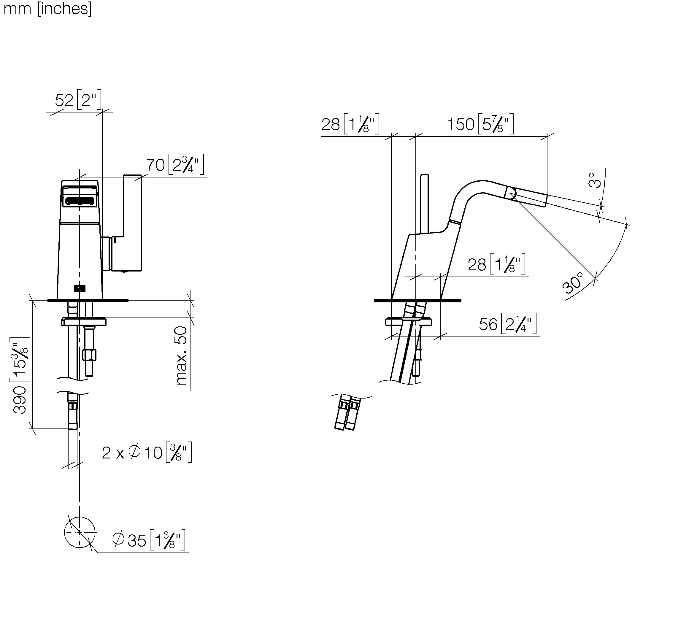 Cl 1 Single Lever Bidet Mixer Without Pop Up Waste Chrome