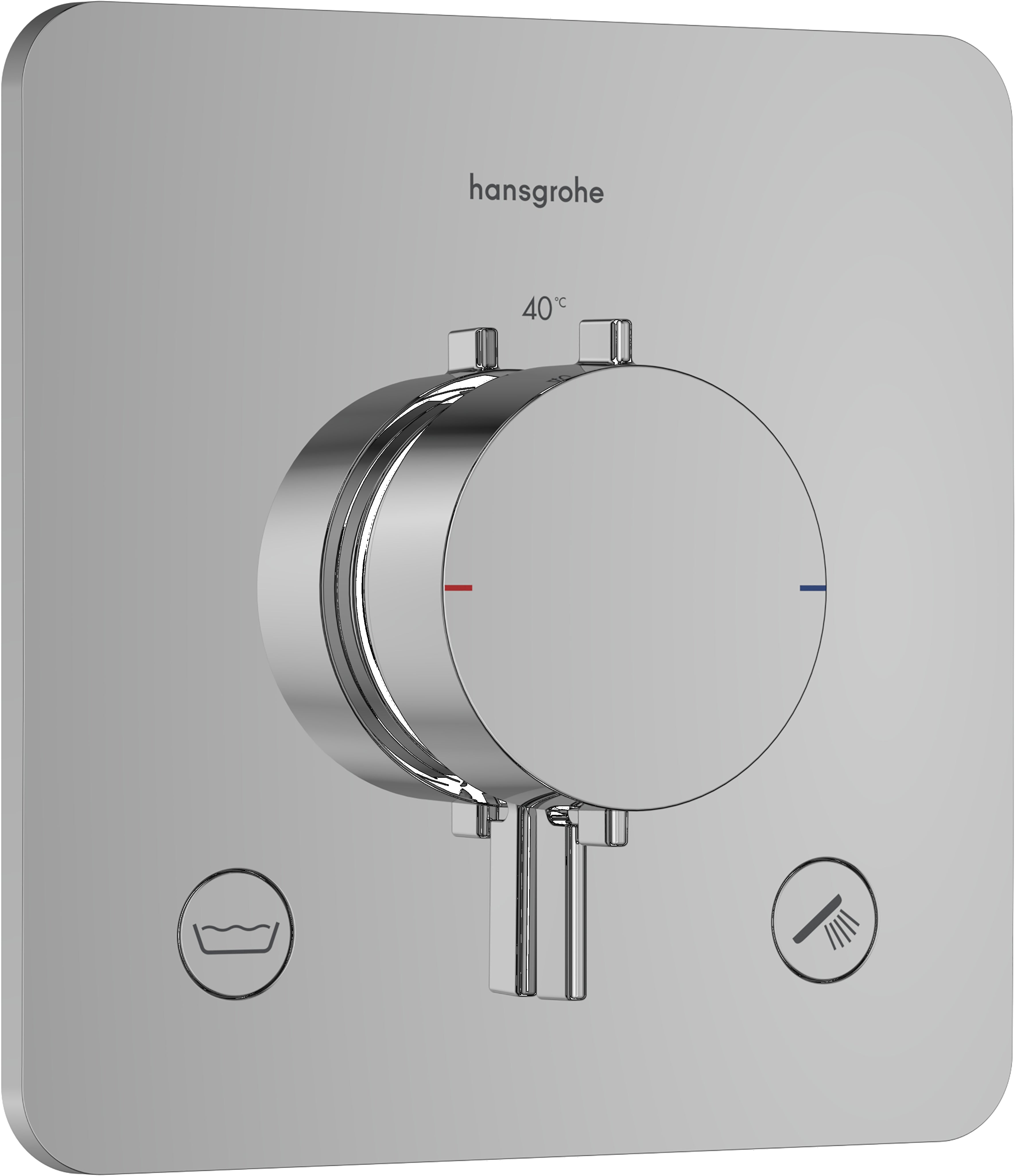 Ecostat Comfort Q Thermostat for concealed installation for 2 functions with integrated security combination according to EN1717