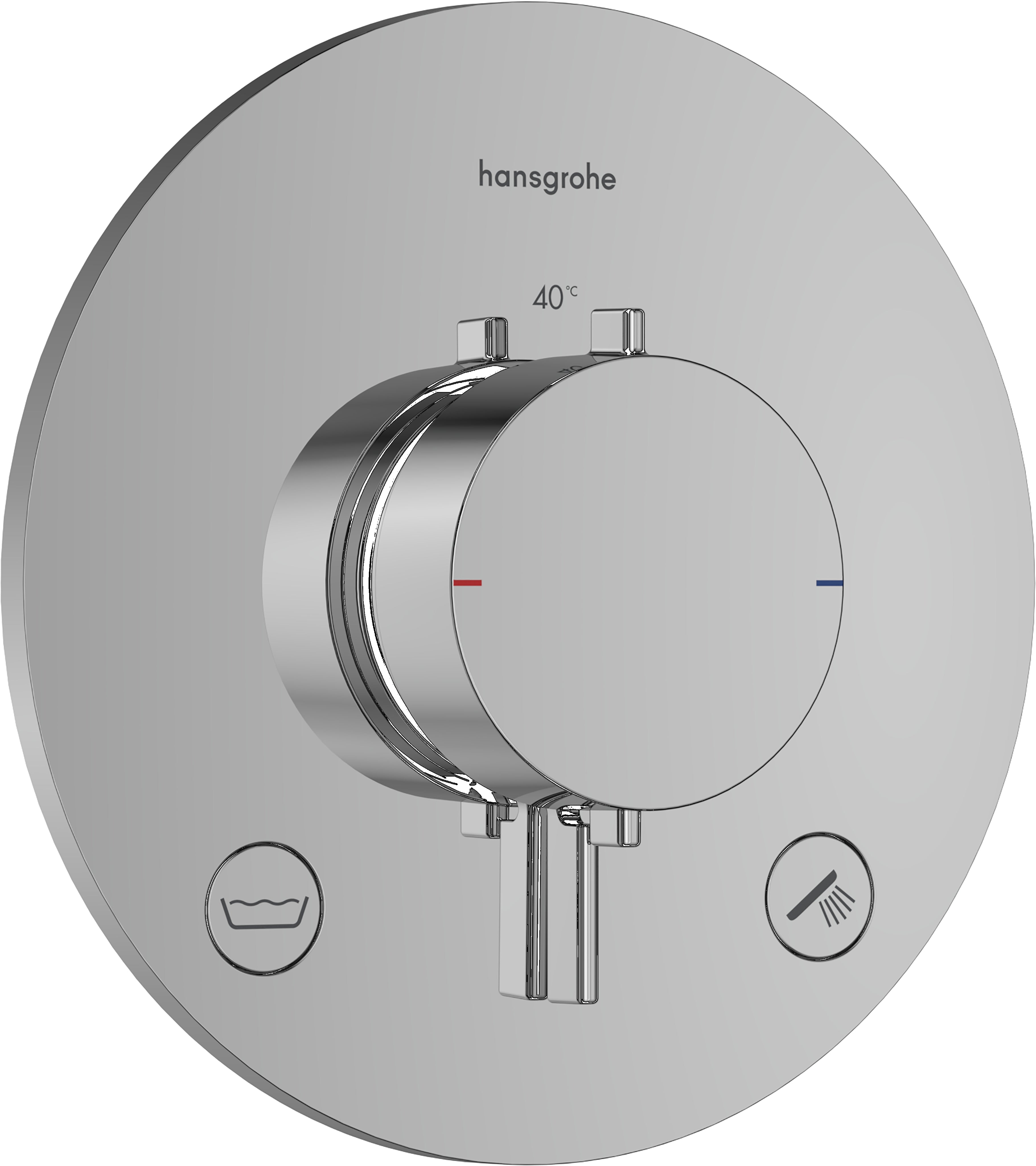 Ecostat Comfort S Thermostat for concealed installation for 2 functions with integrated security combination according to EN1717