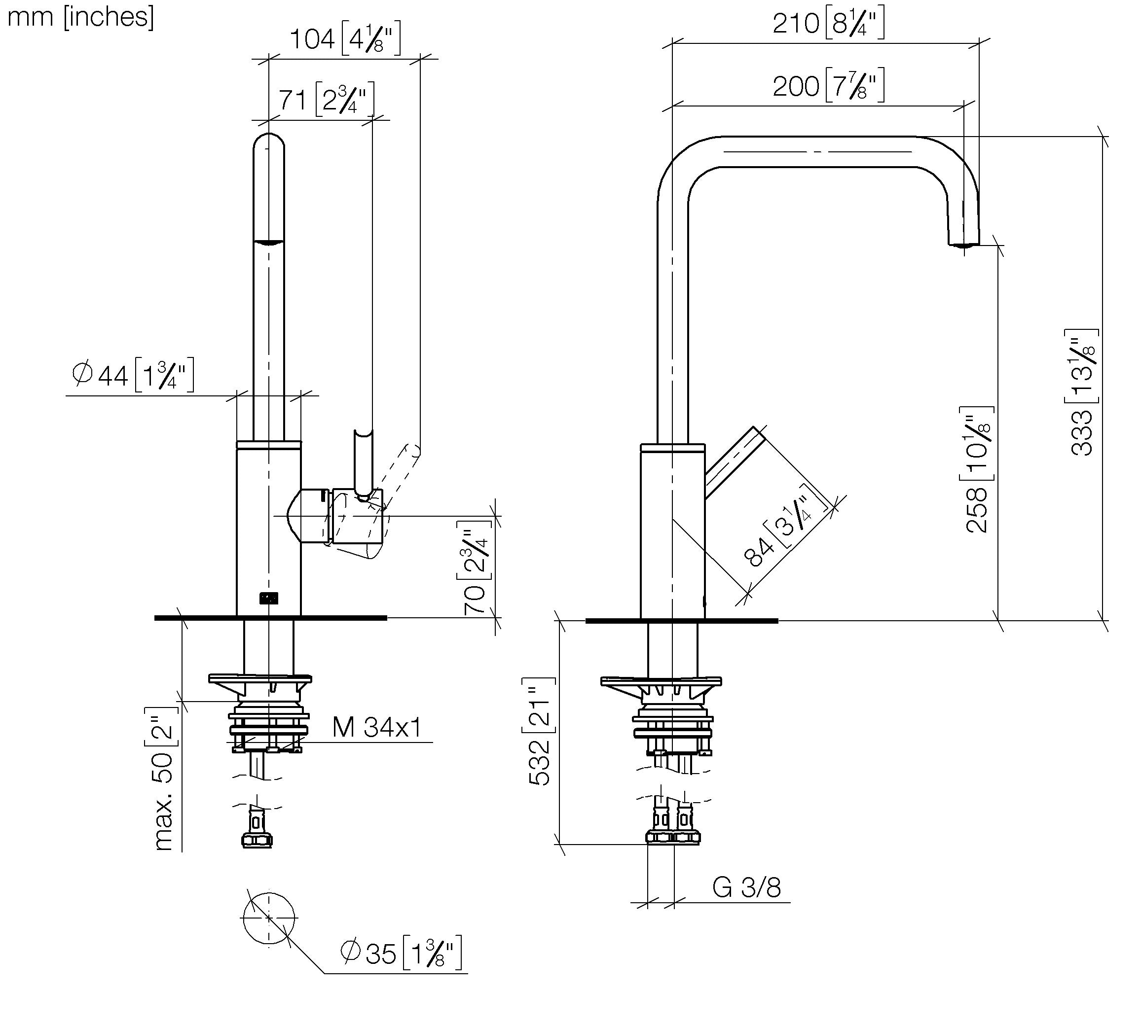 Meta Square Single Lever Mixer Chrome