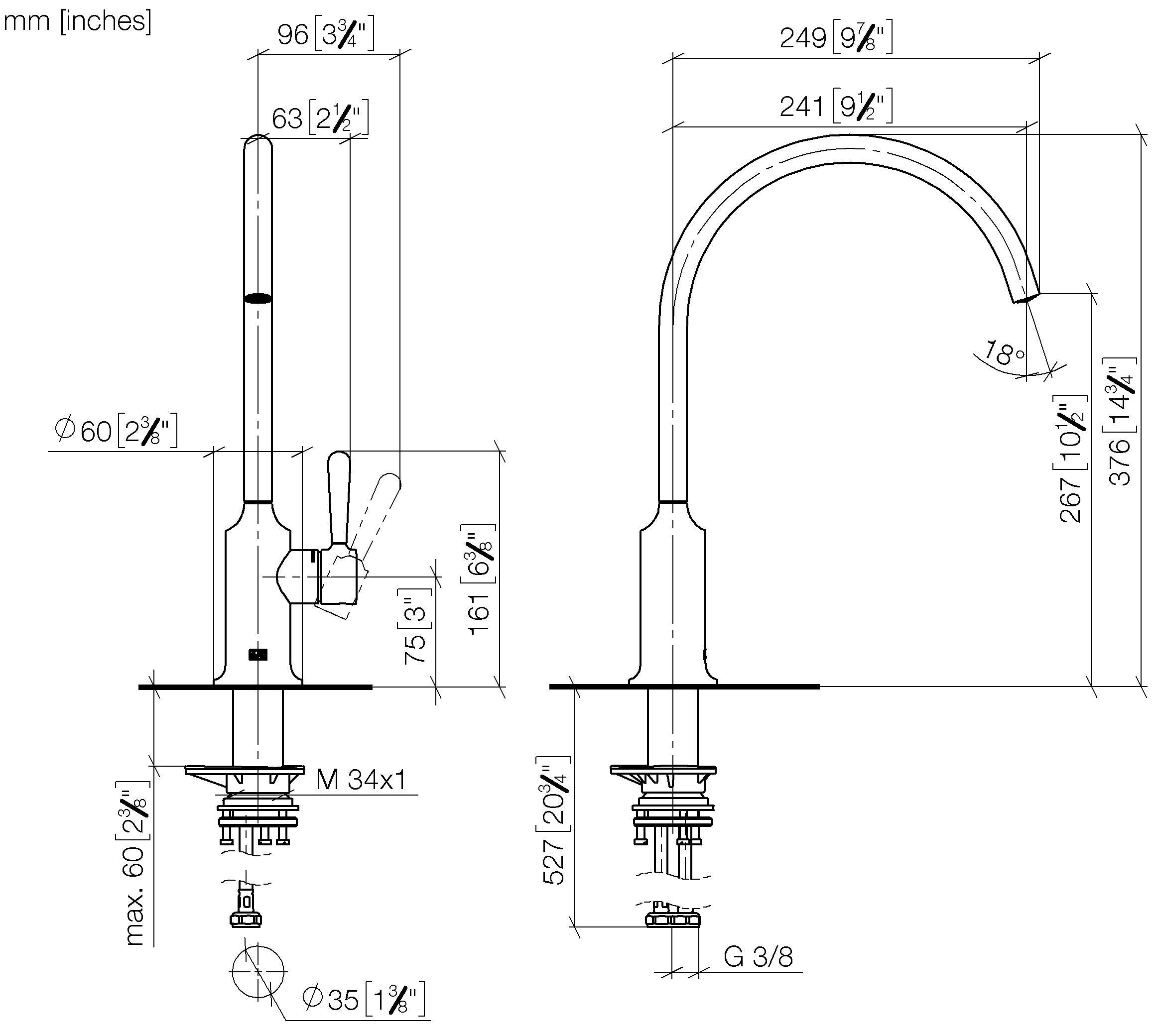 Vaia Single Lever Mixer Chrome II