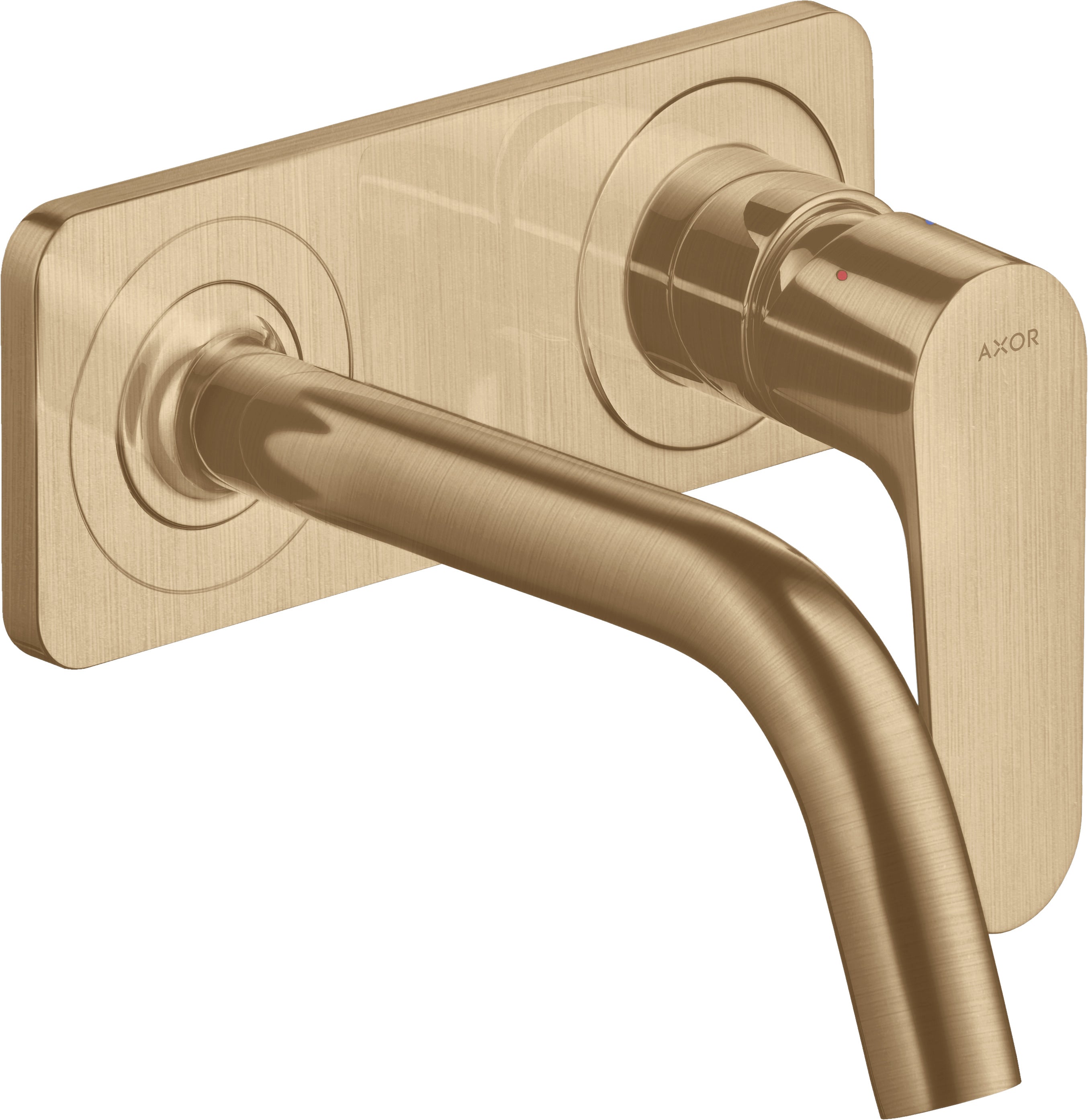 AXOR Citterio M Single lever basin mixer for concealed installation wall-mounted with spout 167 mm and plate