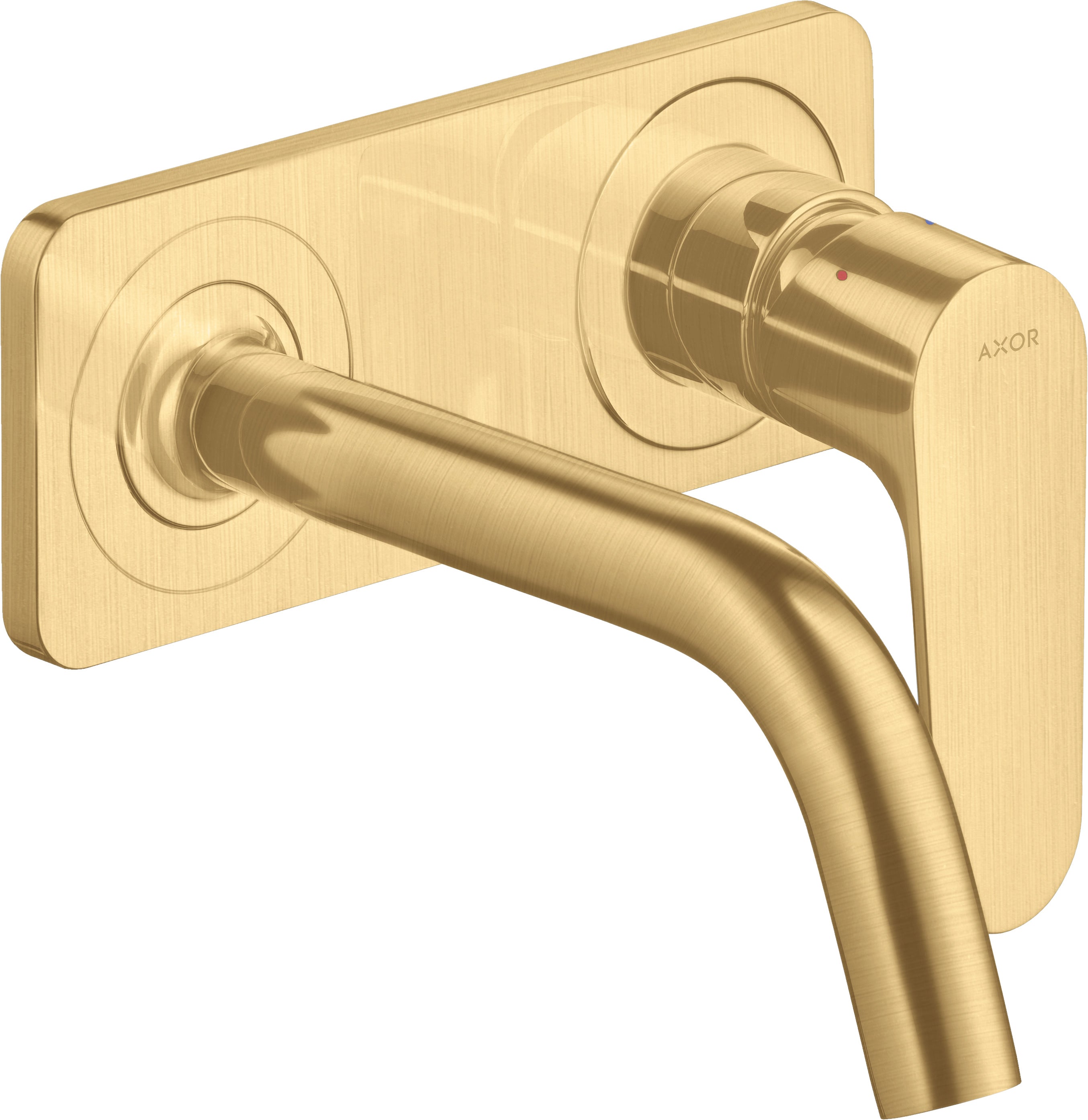 AXOR Citterio M Single lever basin mixer for concealed installation wall-mounted with spout 167 mm and plate