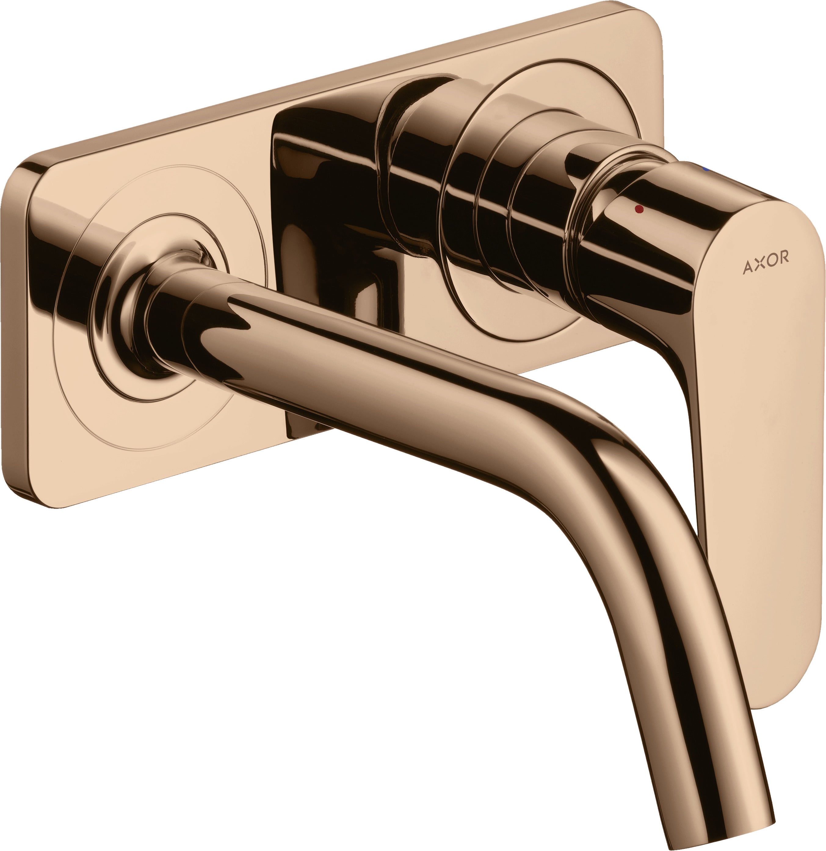 AXOR Citterio M Single lever basin mixer for concealed installation wall-mounted with spout 167 mm and plate